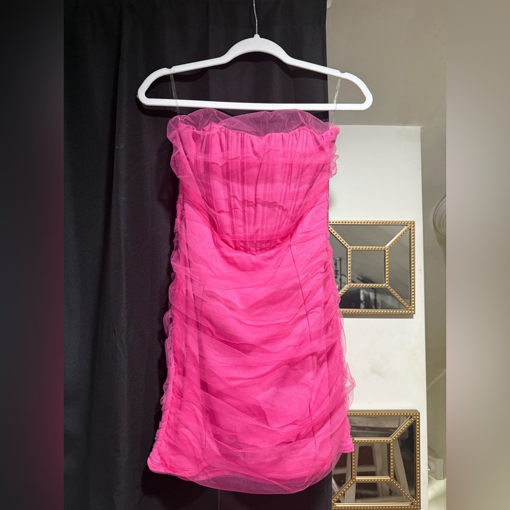 Pink Strapless Dress